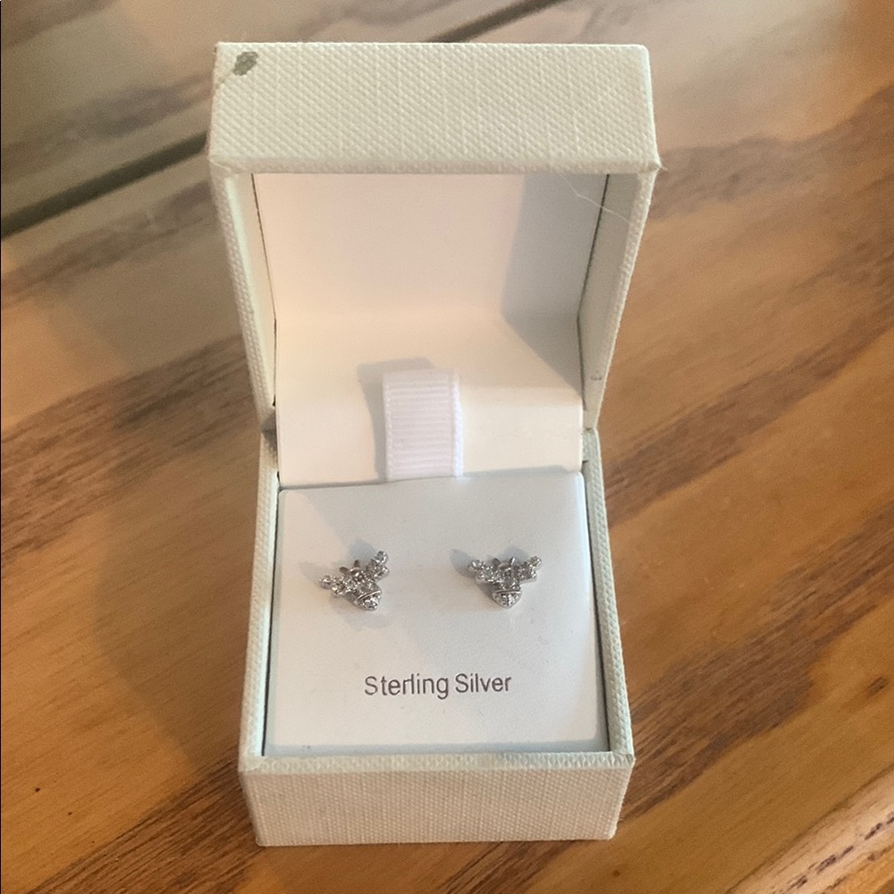 Rachel ashwell Sterling Silver bee  Stud Earrings